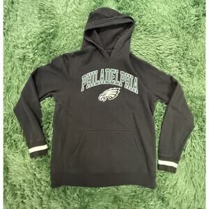 NFL Philadelphia Eagles Team Apparel Women's S Black Pullover Hoodie Sweatshirt